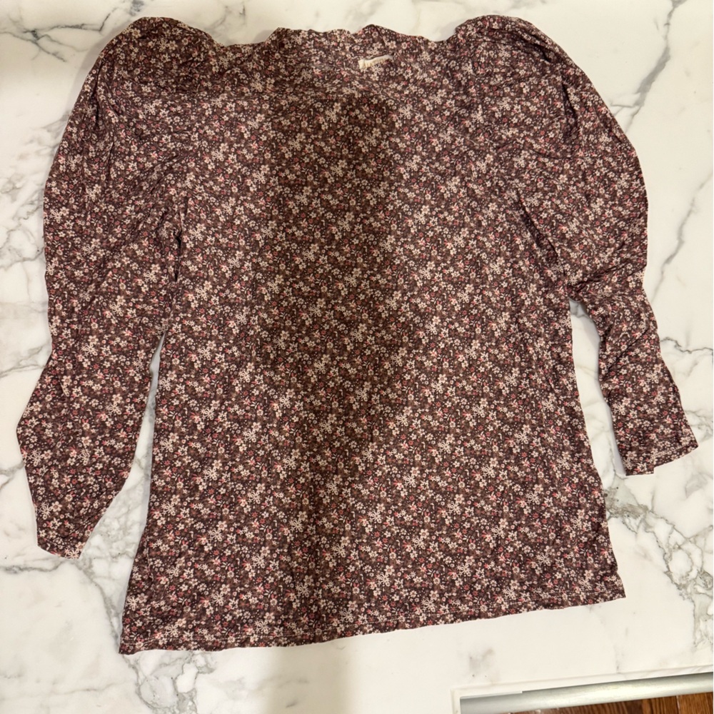 Nation Ltd Floral Puffed Sleeve Top - Small